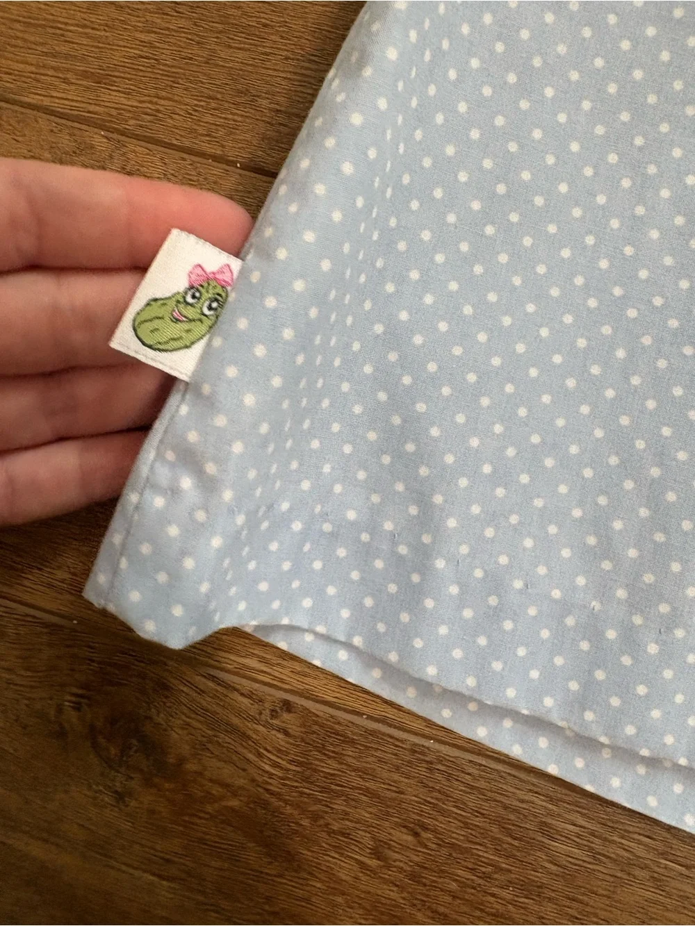 Posh Pickle 12M Baby Girl Smocked Giraffe 2pc Set Blue Polka Dot